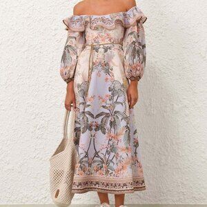 𝒁𝒊𝒎𝒎𝒆𝒓𝒎𝒂𝒏𝒏 WYLIE off-the-shoulder midi dress